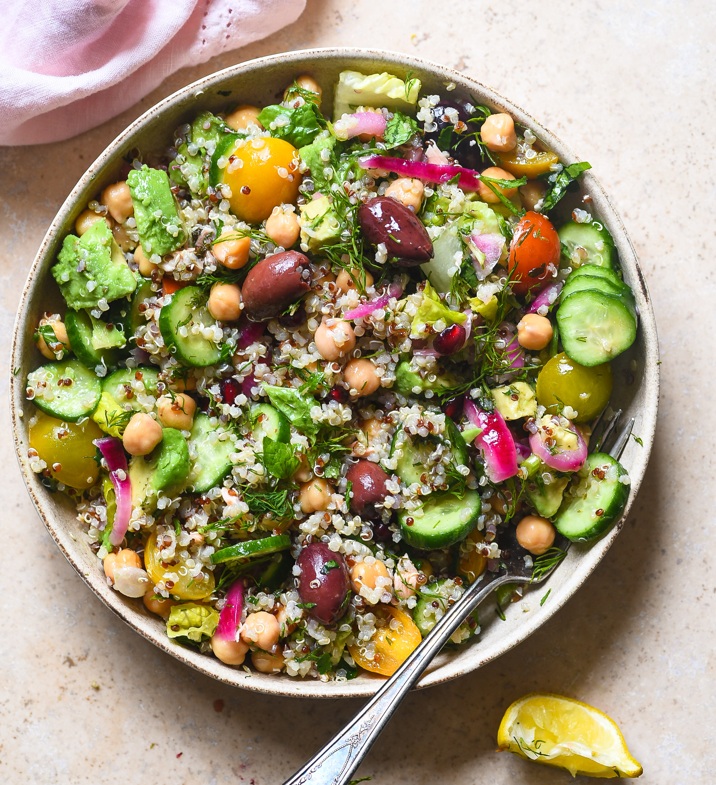 Mediterrnean Quinoa Bowl | Nourish Deliciously