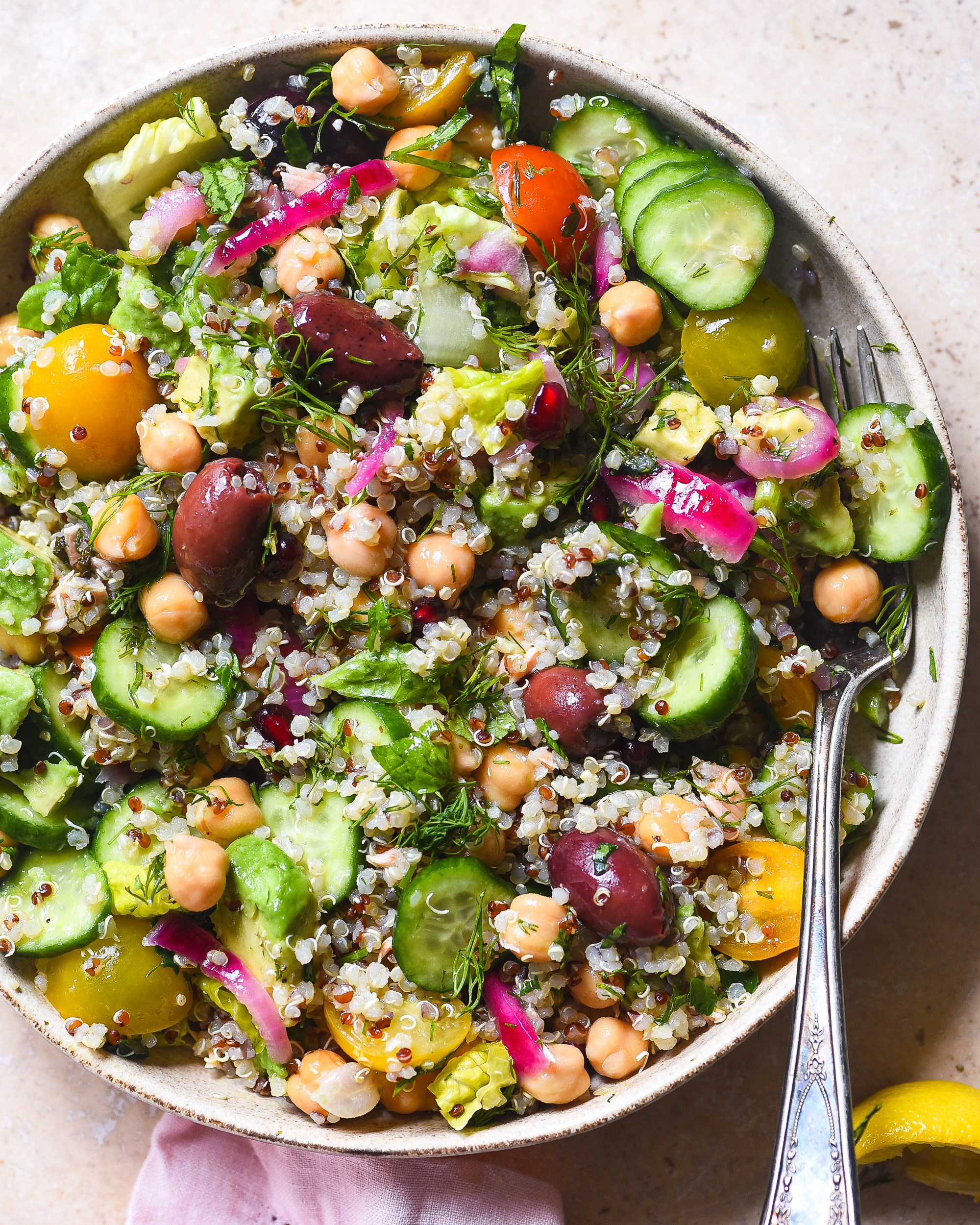 Mediterrnean Quinoa Bowl | Nourish Deliciously