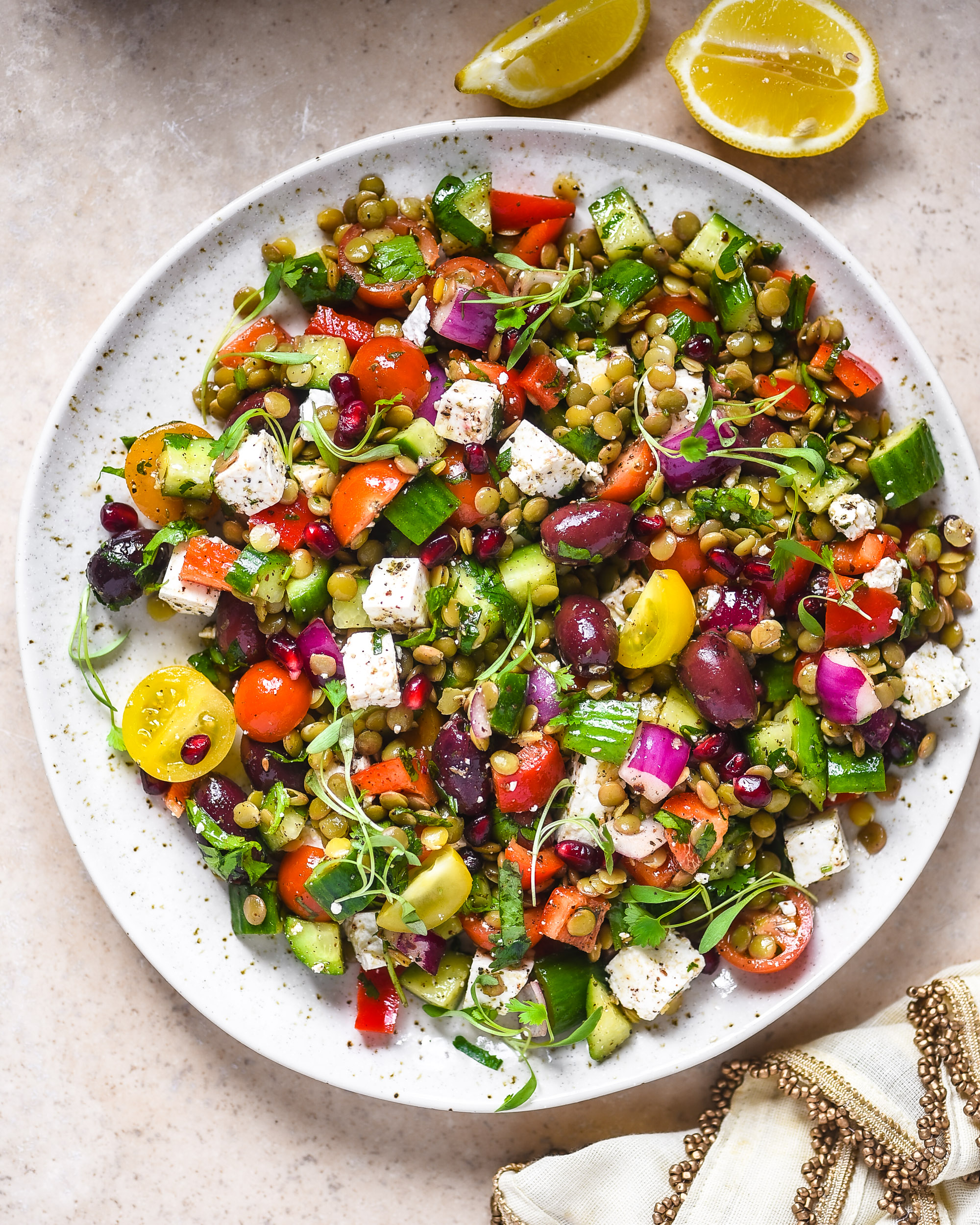 Mediterranean Lentil Salad | Nourish Deliciously