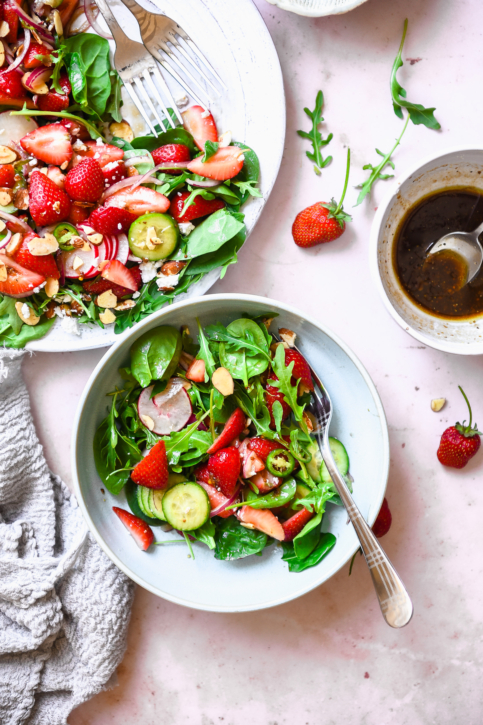 Strawberry Spinach Balsamic Salad | Nourish Deliciously